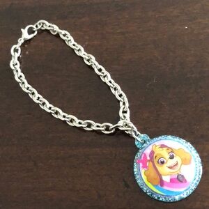 Paw Patrol Skye silver tone chain bracelet